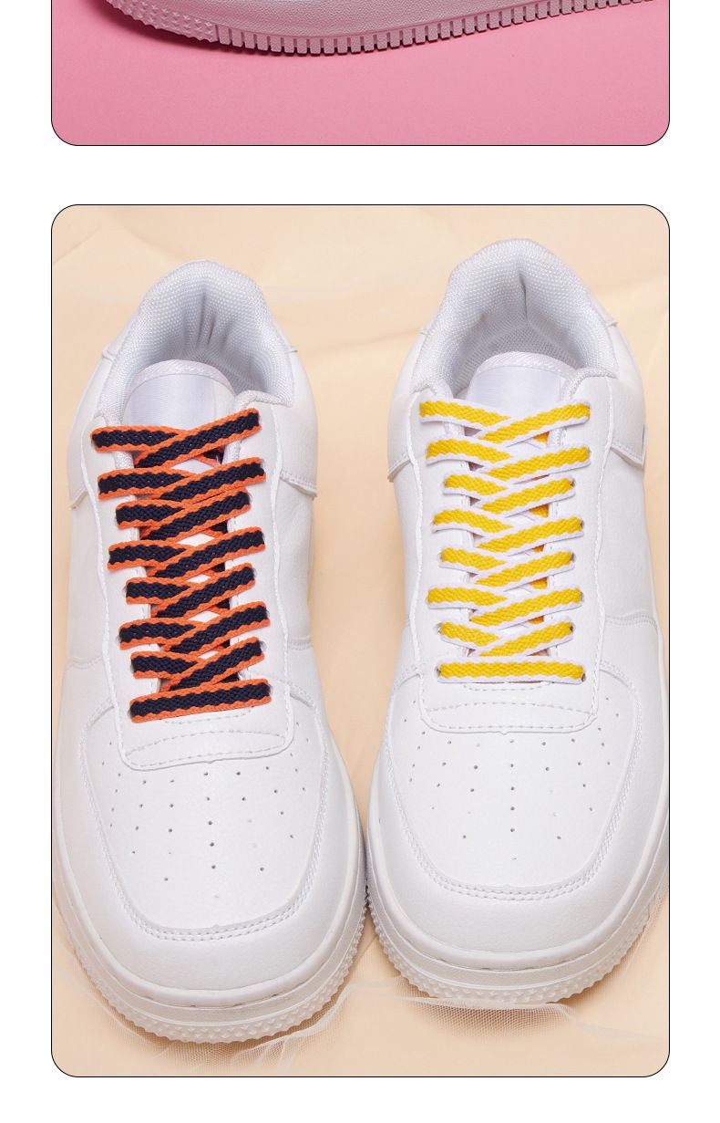 Accessori per scarpe 8mm coppia lacci per scarpe piatti colorati a strato singolo adatti per scarpe da tavola scarpe di tela scarpe bianche lacci per scarpe sportive casual_voghion.com