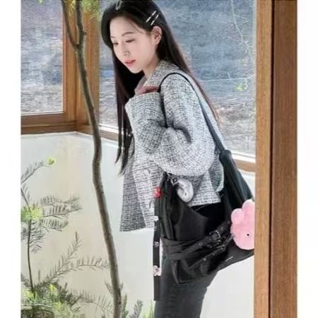 Borsa da moto alla moda e cool con tracolla singola, stile coreano, Samoondoh, borsa a tracolla casual SAMO ONDOH_voghion.com