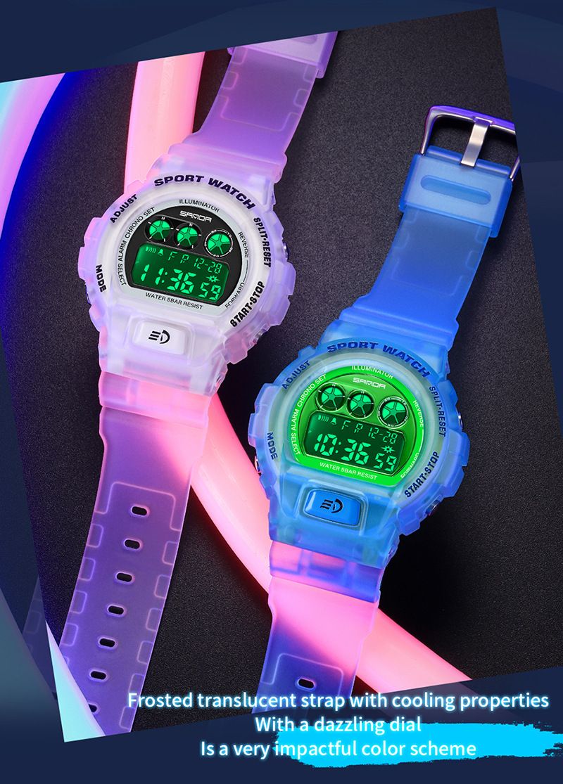 Nyt enkelt display gennemsigtig rem til mænd og kvinder, moderigtigt personlighedsur med lysende og vandtæt rem_voghion.com