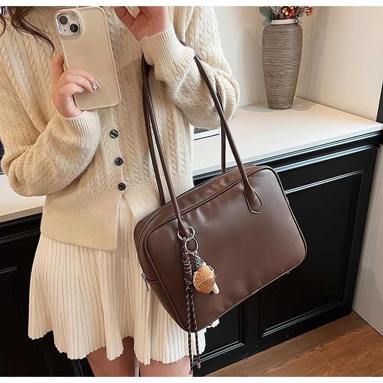 Women's Bags Niche Underarm Bag Women's Autumn And Winter New Retro Commuter Tote Bag Boston Small Square Bag_voghion.com