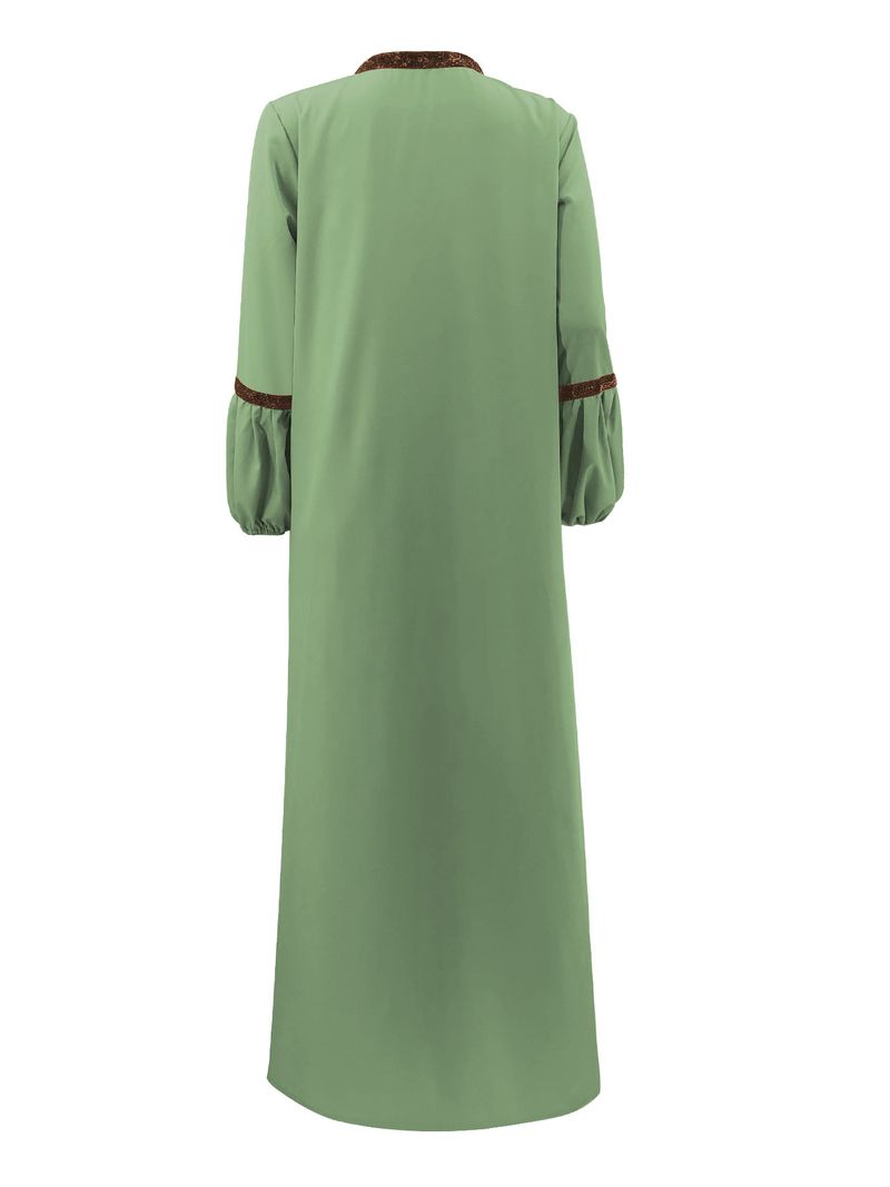 Damkläder Enfärgad Pärlbesatt Ytterkostym Modern och Elegant Klänning_voghion.com