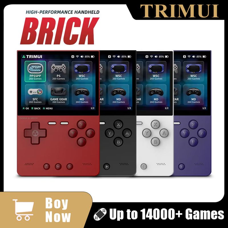 TRIMUI BRICK Handheld 3,2'' Linux System Tragbare Konsole 400PPI IPS Bildschirm 3000mAh Spiel Player_voghion.com