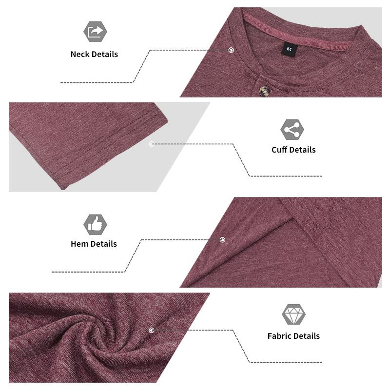 T-shirt da uomo Premium Comfort a maniche lunghe con scollo rotondo - Tessuto morbido e traspirante, vestibilità comoda, colori classici a tinta unita_voghion.com