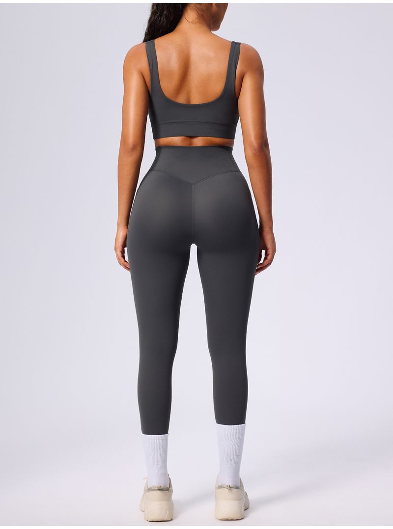 European American New Style Running Sports For Women, Body Shaping And Tummy Control Yoga Outfit, Two-Piece High_voghion.com