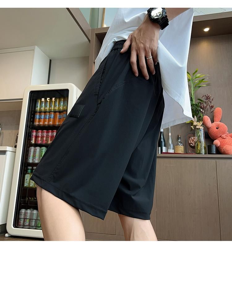 Funktionelle wasserdichte Arbeitsshorts für Herren, dünn für den Sommer, Übergröße, mittlere Länge, lockere amerikanische Freizeithose mit fünf Vierteln_voghion.com