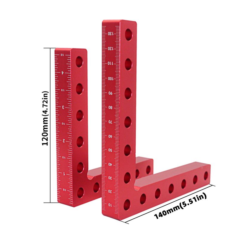 120/140mm Kątowy zacisk mocujący 90 stopni w kształcie litery L Pomocniczy panel mocujący Narzędzie zaciskowe do obróbki drewna_voghion.com