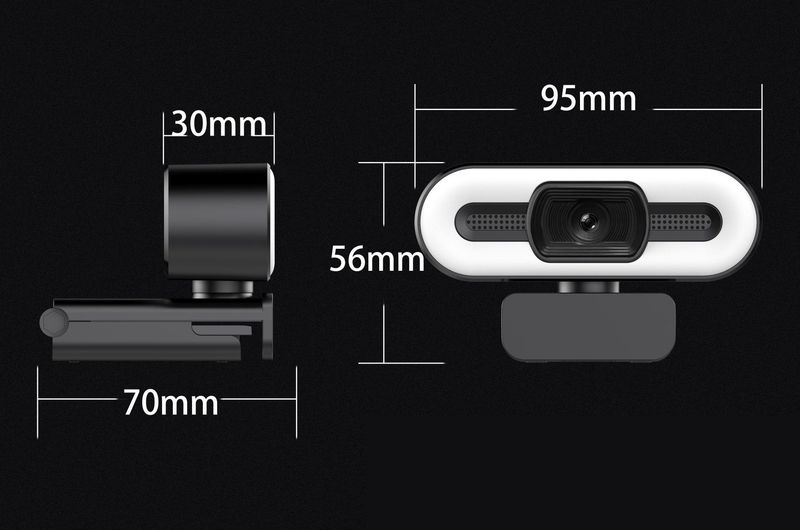 Laptop USB Camera With Fill Light (free Wired Headphones)_voghion.com