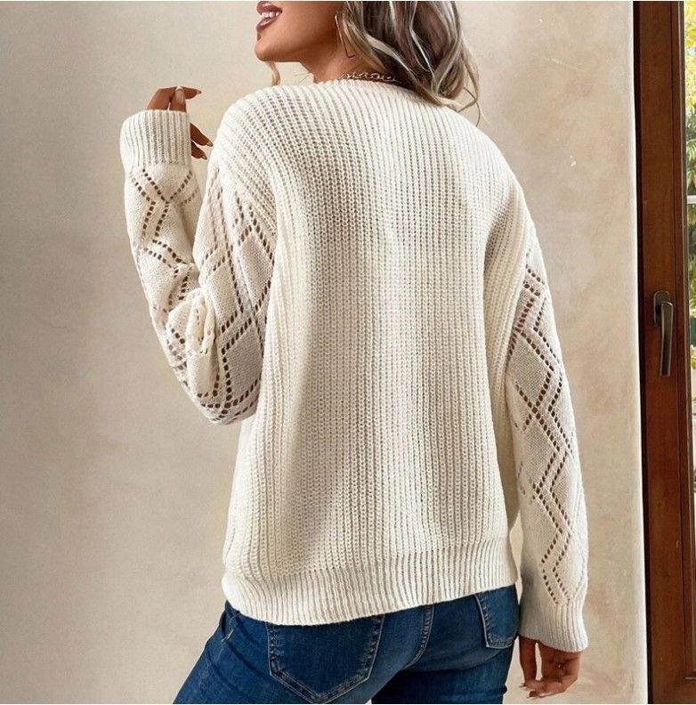 Maglioni con scollo a V maglioni larghi e casual da donna_voghion.com