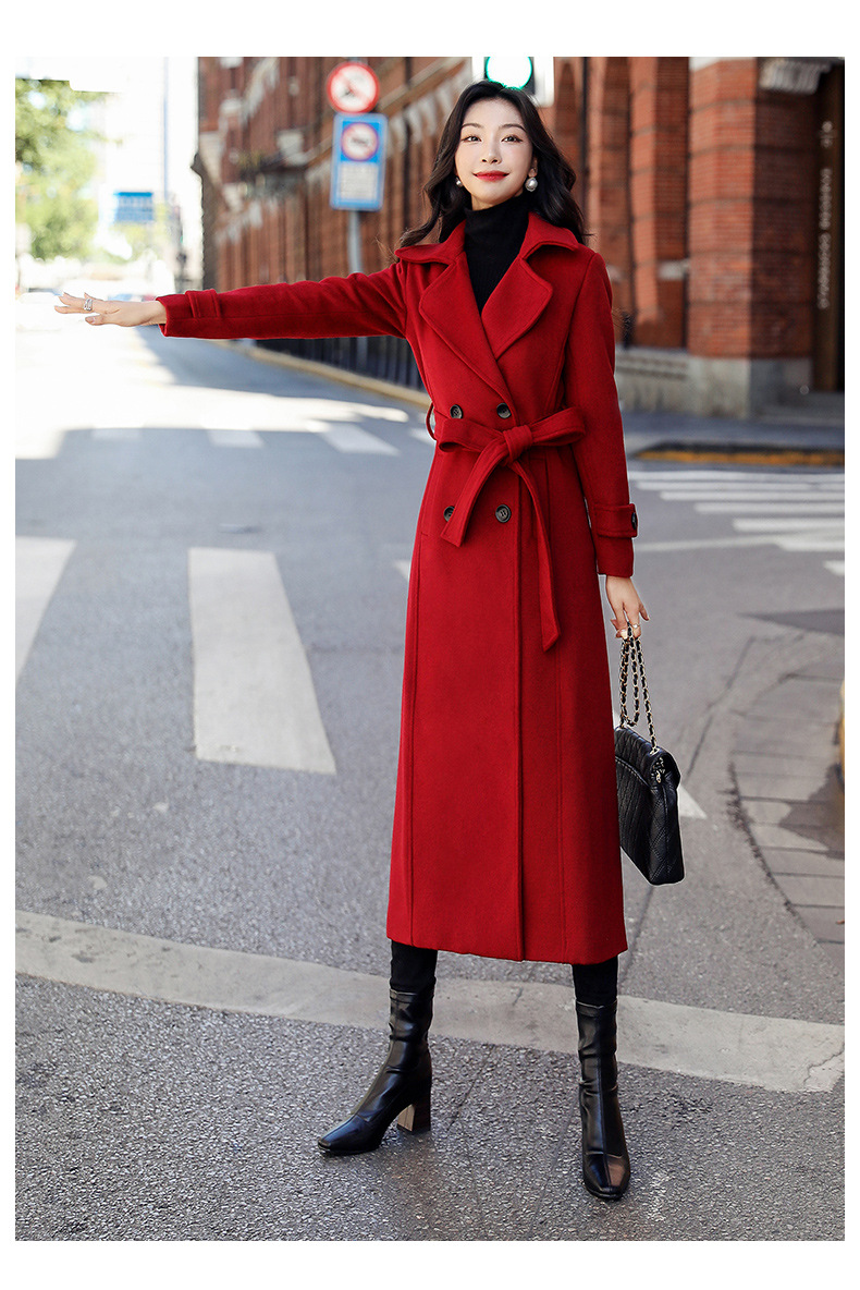 Abrigo de invierno cálido para mujer, chaqueta de longitud media, abrigo grueso con doble botonadura_voghion.com