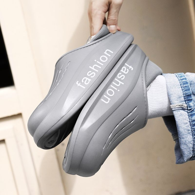 Borsa per coppia in Eva con suola spessa di grandi dimensioni con pantofole impermeabili da uomo, indossa scarpe di cotone calde all'esterno in autunno e inverno_voghion.com