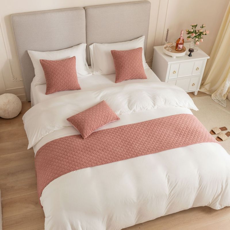 Semplice modello olandese in velluto ultrasonico a rombi per hotel, hotel, casa, letto, asciugamano, bandiera_voghion.com