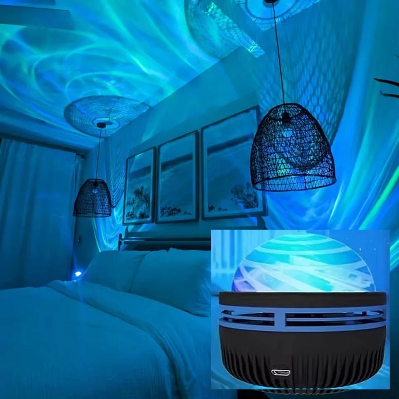 Proiettore LED Galaxy con luce colorata, proiettore Galaxy Sky, luce notturna per camera da letto, decorazione per cameretta dei bambini, decorazione per feste di Natale_voghion.com