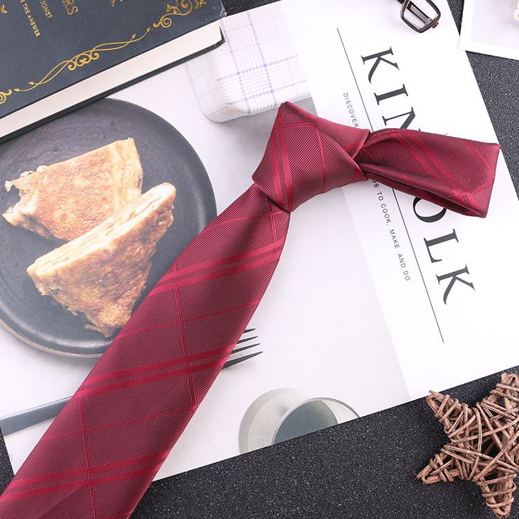 Professional Business Simple 7CM Father's Day Gift Suit Formal Interview Graduation Tie Men High-end Feel_voghion.com