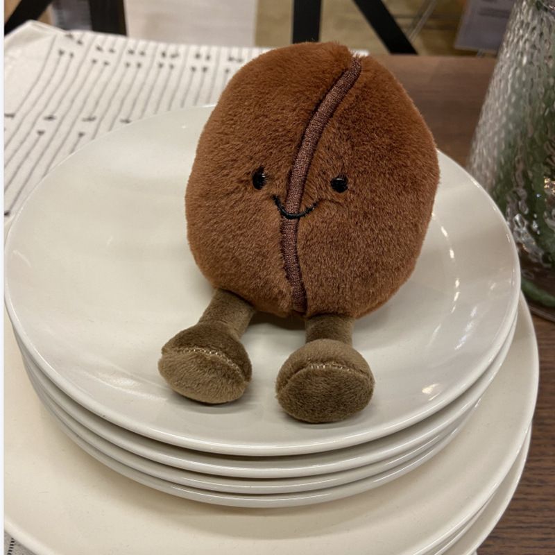 Cute Simulated Coffee Bean Doll, Creative Soothing Toy, Children's Companion Toy, Doll And Cloth Doll Gift_voghion.com