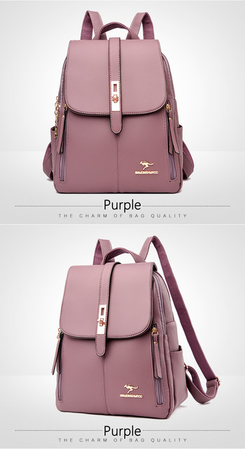 Women Large Capacity Backpack Purses High Quality Leather Female Vintage Bag School Bags Travel Bagpack Ladies Bookbag Rucksack_voghion.com