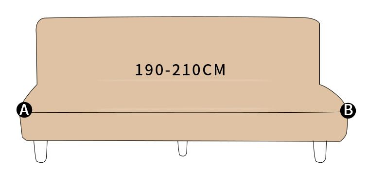 Copridivano senza braccioli elastico alto, copridivano pieghevole antipolvere per uso domestico, copridivano semplice in tessuto tinta unita_voghion.com