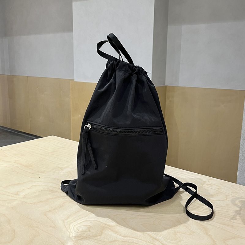 Qiaoge Casual Bag Women, Summer New Large Capacity Drawstring Bucket Bag, Fabric Backpack For Men And Women_voghion.com
