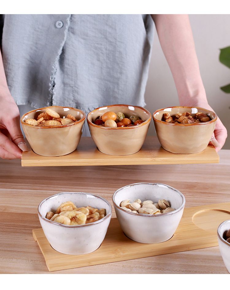 Neu Nordic Stil Keramik Schüssel Und Teller Set Haushalt High-End Küche Snack Sauce Platte Set_voghion.com