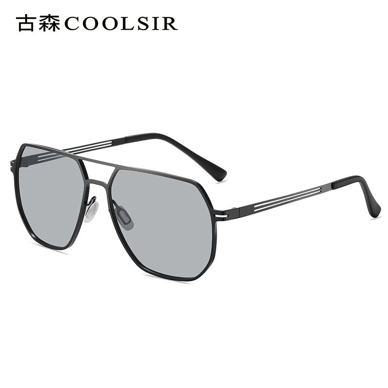 Nuovi occhiali da sole da guida da uomo con montatura quadrata in acciaio inossidabile polarizzati 5086 anti-luce solare_voghion.com