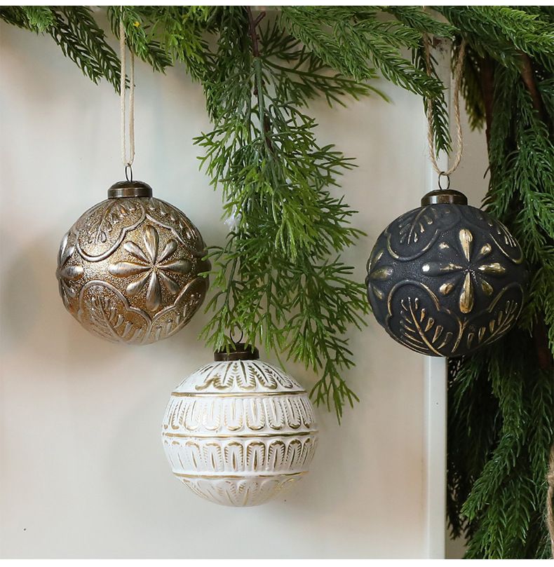 8 cm große Vintage-Weihnachtskugeln – Handgefertigte Retro-Hängekugeln für Baum- und Weihnachtsdekoration (12er-Set, matter Kunststoff)_voghion.com