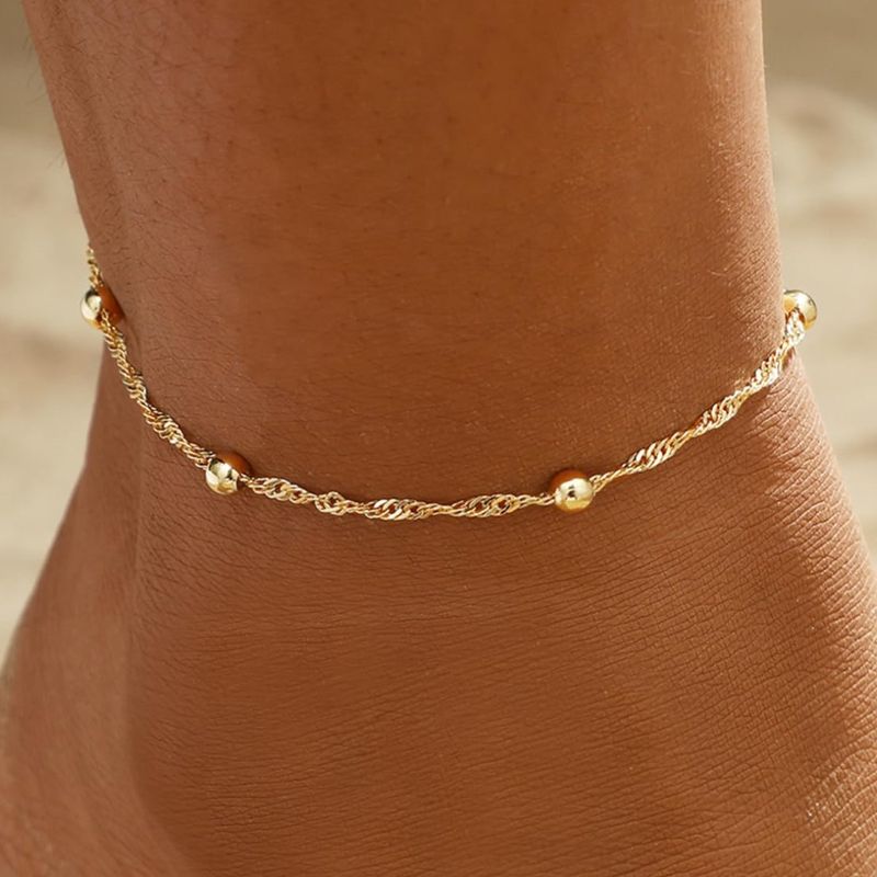 14K Gold Plated Ancient Style Lip Chain Niche Design Minimalist Exquisite High-end Sense Personalized Beach Vacation_voghion.com