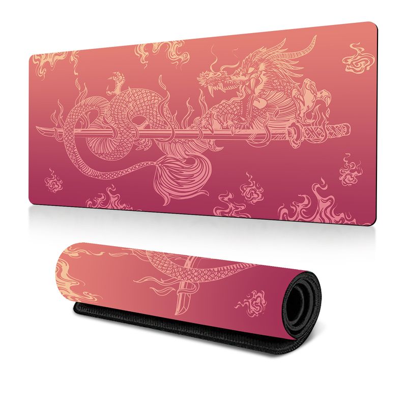 Dragon Mouse Pad Wholesale Dragon Totem Computer Desk Pad Office Learning Large Thick Non-slip Keyboard Pad_voghion.com