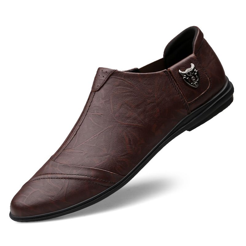 Lässige Herren-Bootsschuhe aus weichem Leder, kleine Lederschuhe_voghion.com