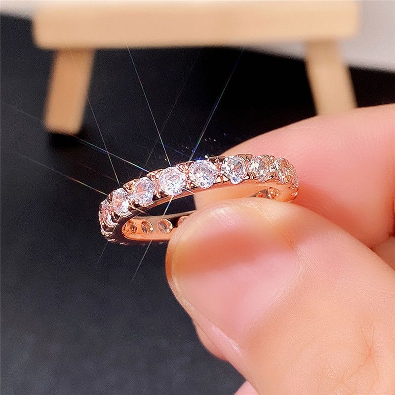 Finger Ring For Women Shiny Cubic Zirconia Delicate Female Accessories Versatile Jewelry Gifts_voghion.com