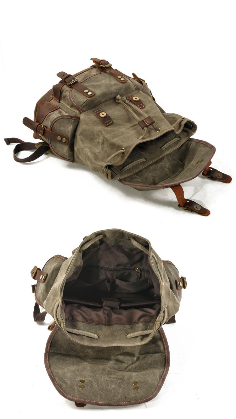 Canvas Genuine Leather Hiking Backpack 2025 Fall/Winter New_voghion.com