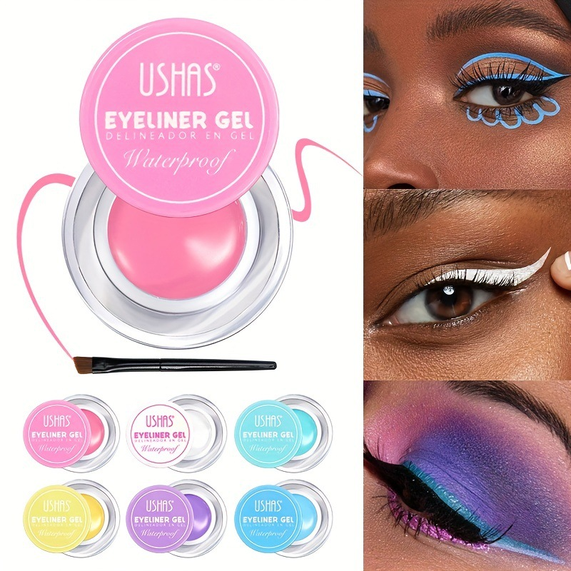USHAS6 kleur superfijne eyeliner kwast en kleurstof wenkbrauw make-up oogschaduw crème_voghion.com