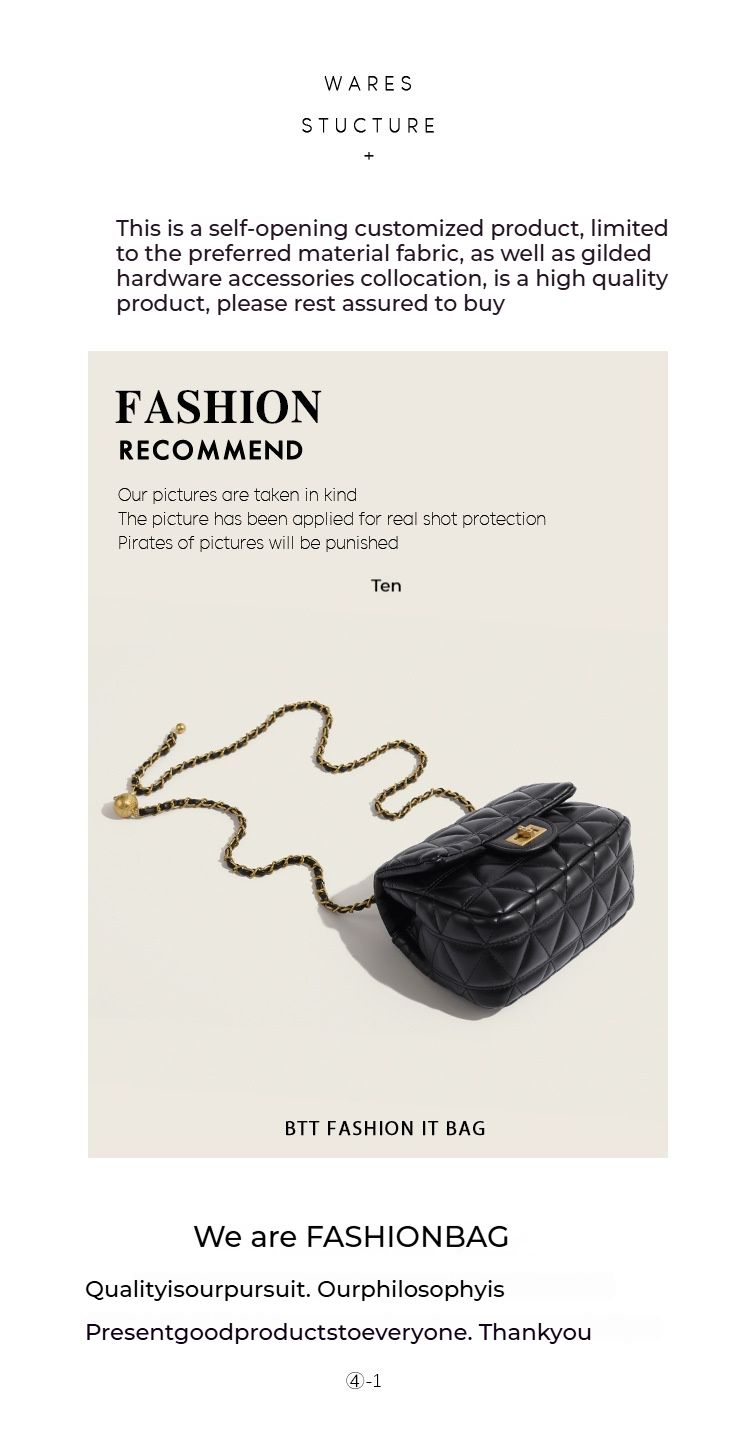 Borsa a tracolla alla moda, nuova borsa con catena di diamanti, borsa da ascella classica di nicchia di grande capacità, la scelta migliore per le bellezze!_voghion.com