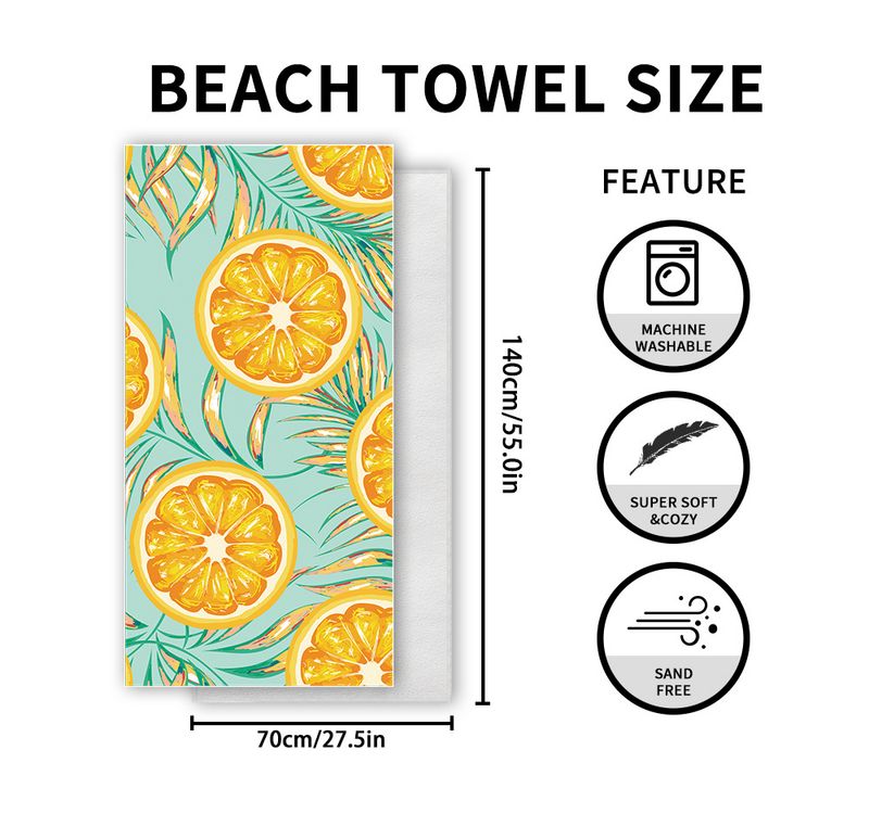 Asciugamano da spiaggia in microfibra premium 80x160 cm - Asciugatura rapida, ultra assorbente e stampa attiva per nuoto e sport_voghion.com
