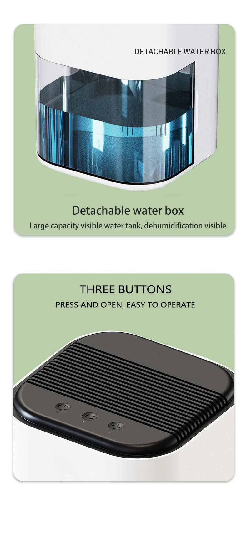 Déshumidificateur domestique, petit déshumidificateur de salle de bain, mini absorbeur pour chambre à coucher, déshumidification intérieure_voghion.com
