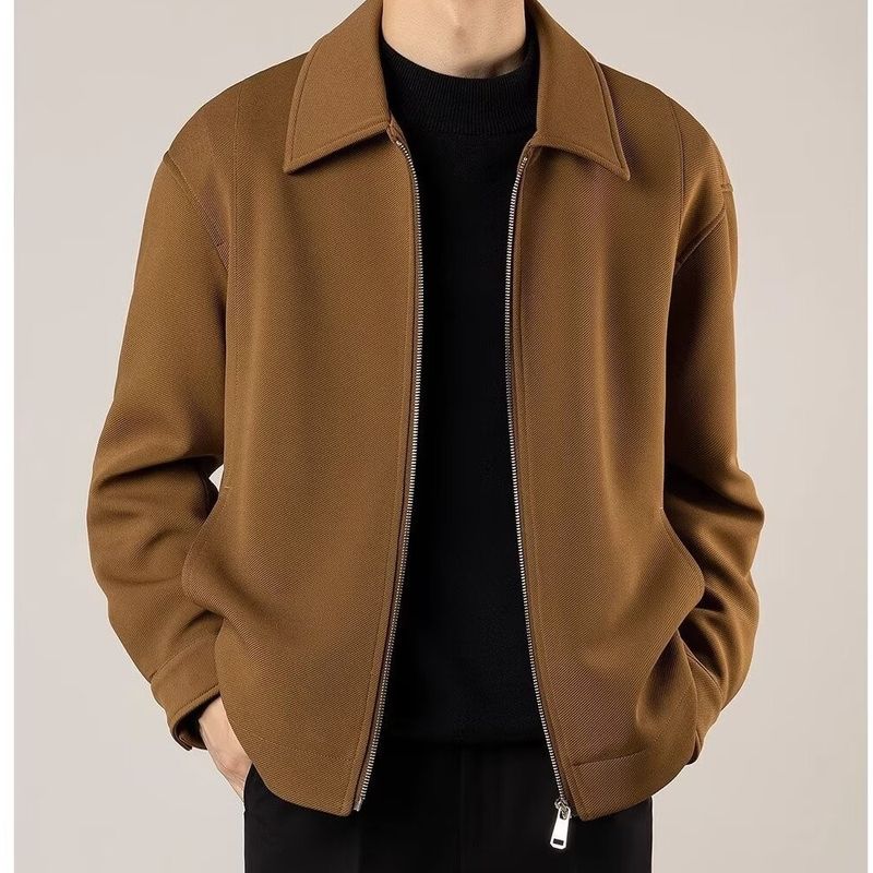 New autumn trend jacket for men's casual, light and mature style, business men's wear with a sense of luxury_voghion.com