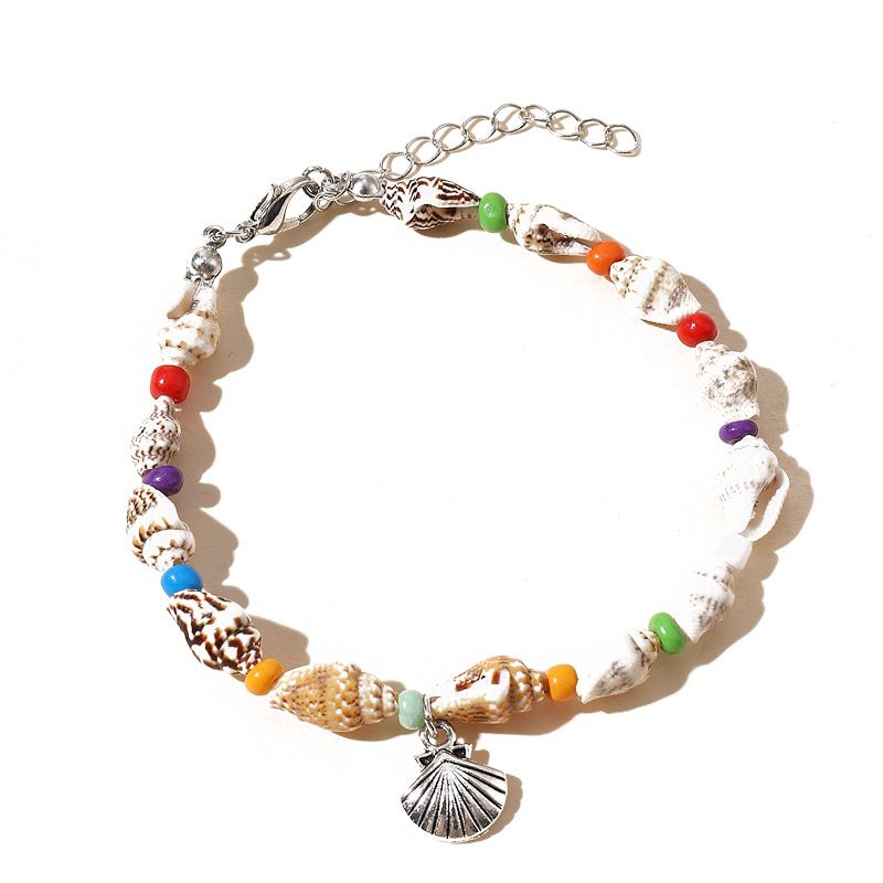 New Conch Rice Beads Ocean Beach Starfish Pendant Shell Bead Bracelet_voghion.com