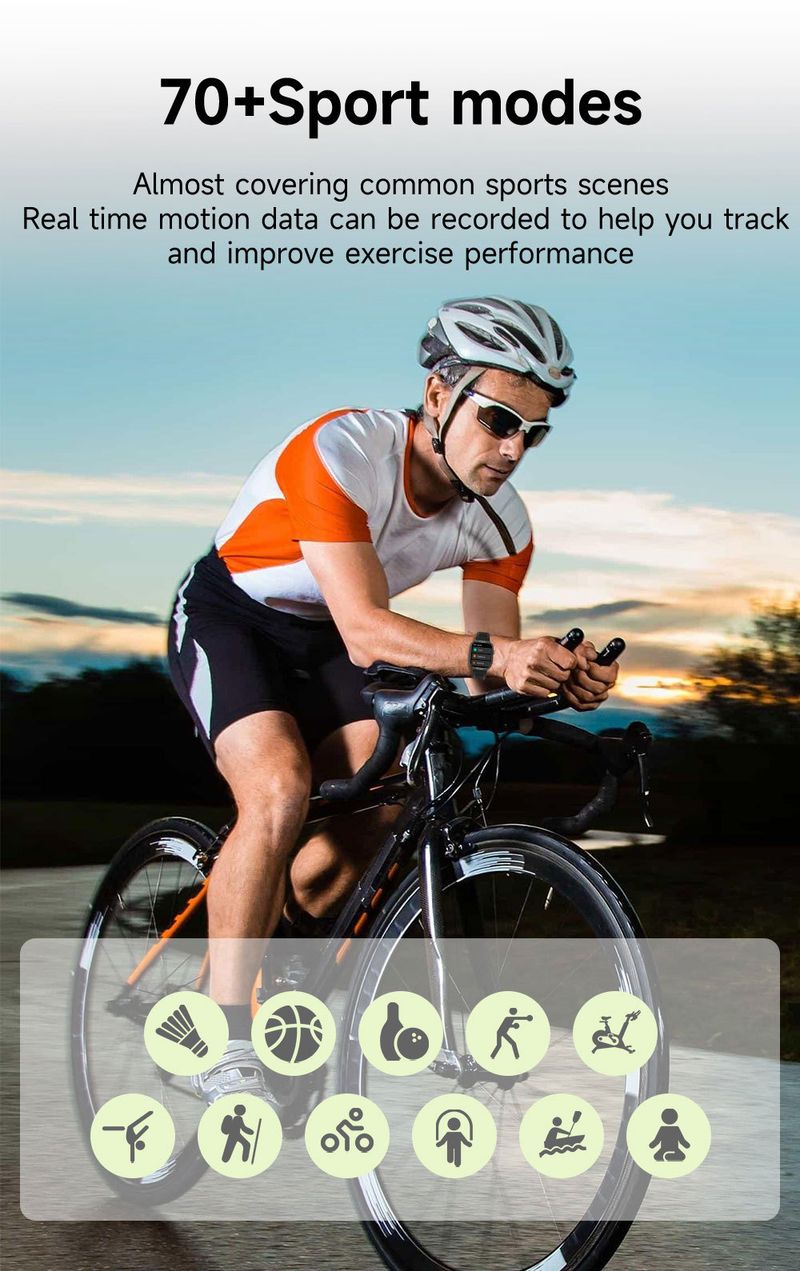 Multi Functional Outdoor Sports Smart Watch For Men Blood Pressure And Heart Rate Health Smart Watch_voghion.com
