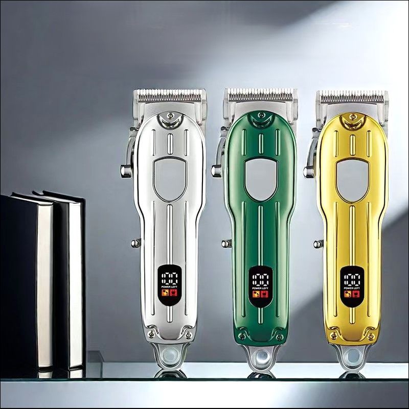 Professional Hair Clipper With LCD Screen, Adjustable Blade, Rechargeable & Waterproof – Stainless Steel Blade, Low Noise (36dB), For Men & Pets_voghion.com