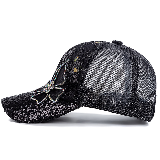New Fashion Women's Cap Butterfly Flower Pendant Baseball Cap Female Outdoor Adjustable Streetwear Summer Trucker Hat_voghion.com