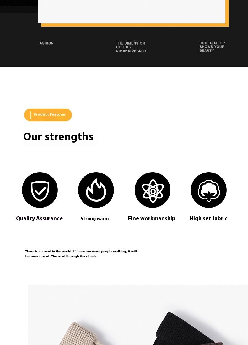 Knitted Hat For Women Versatile In Europe And America Warm And Cold Hat For Autumn And Winter Fashionable Outdoor Thick Men's Woolen Hat_voghion.com