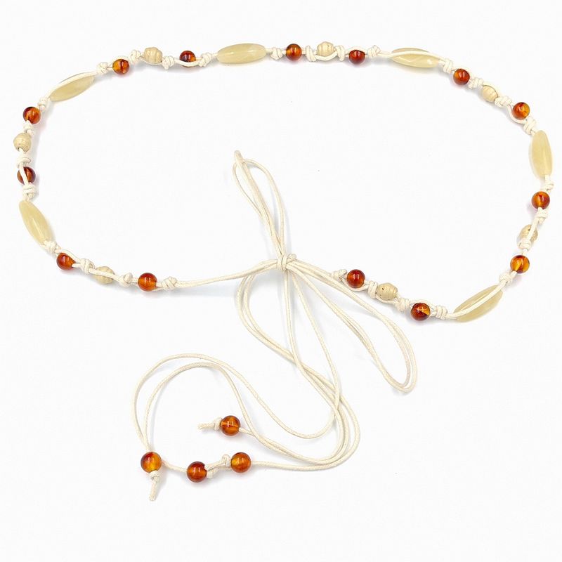 Chaîne tressée en corde de cire de style ethnique pour femme, polyvalente avec jupes, corde, accessoire de taille, ceinture tendance_voghion.com