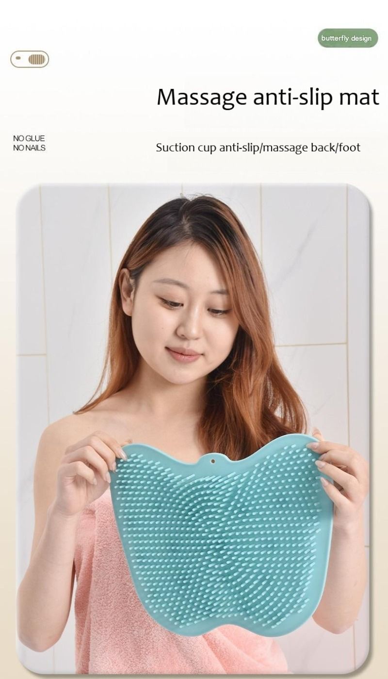 Butterfly Silicone Bath Brush Soft Exfoliating Silicone Shower Brush For Deep Cleaning & Relaxing Massage Quick-Dry & Hygienic_voghion.com