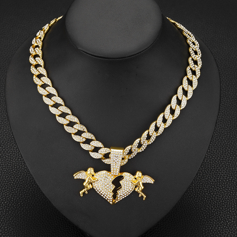 15mm kubanische Kette Engel Liebe Straße Hip Hop Stil personalisierte Mode Anhänger_voghion.com