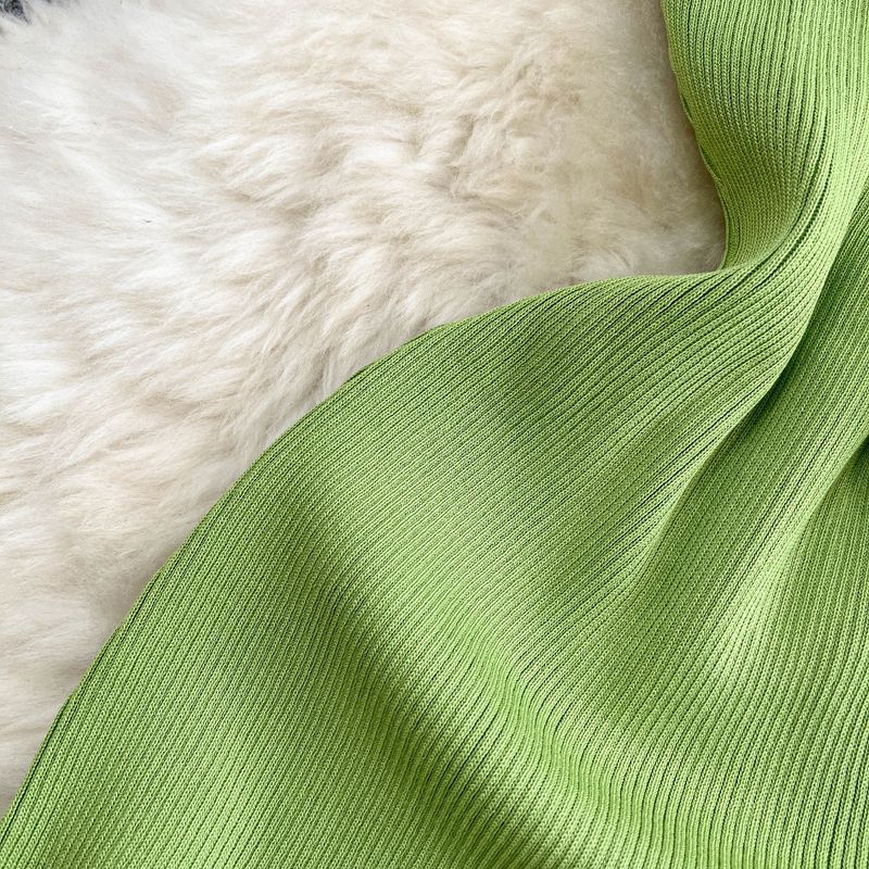 Women's Clothing Pure Desire Style Sexy Sleeveless Cross Halter Neck Knitted Dress Elastic Waist Slim Hip Skirt_voghion.com