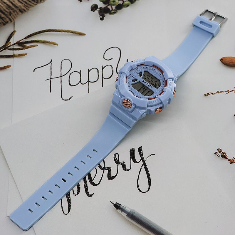 Einfache wasserdichte Studentenparty leuchtende Outdoor-Multifunktions-Elektronikuhr_voghion.com