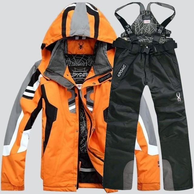 Ein neues Skianzug-Set, wasserdicht, kältebeständig, Thermo-Herrenhose, Baumwolljacke, Bergsteigen, Outdoor, L_voghion.com