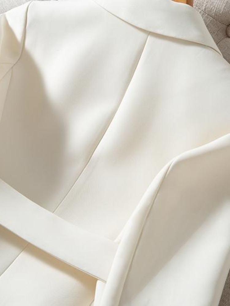 2023 Suit Coat Woen's Spring Autun New Fashion White Blouse Blazers for Woen Chic and Elegant Woan Jacket Casual_voghion.com