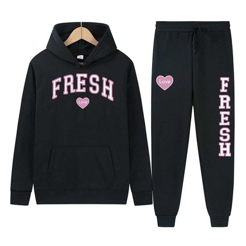 Novo moletom esportivo unissex, conjunto de duas peças, moletom gótico punk rock street_voghion.com