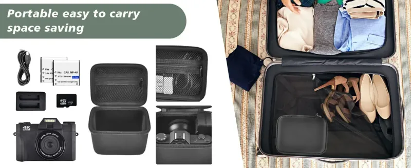 Vlogging Camera Case Compatible With Duluvulu/for VJIANGER/for JGIPL/for TEBNGIHNM 4K Digital Cameras For YouTube Box_voghion.com