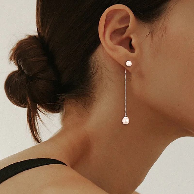 Orecchini di perle Orecchini con nappe in argento S925 Orecchini per donna Gioielli caldi Gioielli in argento_voghion.com