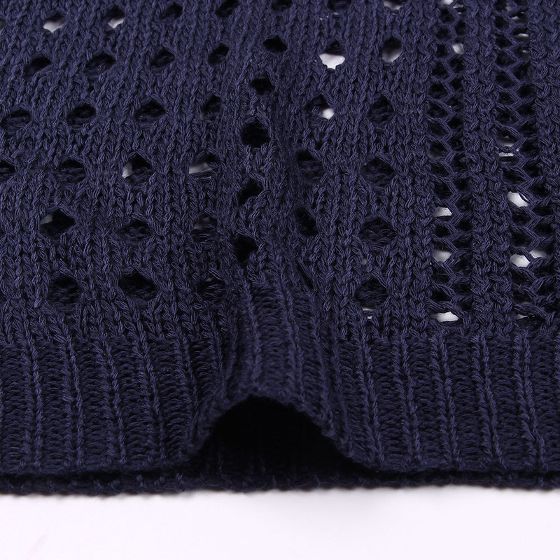 Női hosszú, bő, egyszínű, üreges kötött felső_voghion.com